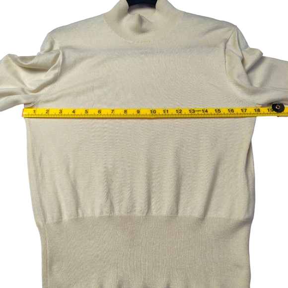 J. Crew Women's Mockneck Silk-Blend Sweater with Ribbed Trim Small BD412 - Picture 9 of 11